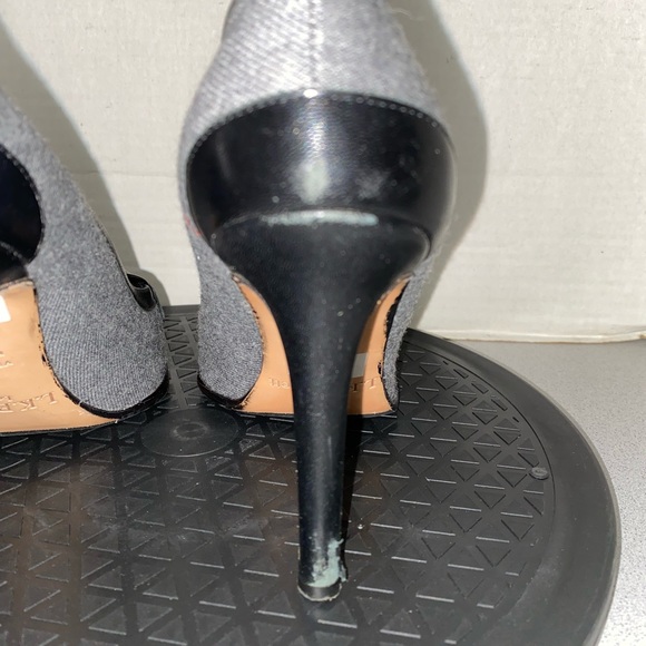 L.K. L K Bennett Grey/ Black Heels Sz 38.5 - Picture 5 of 14